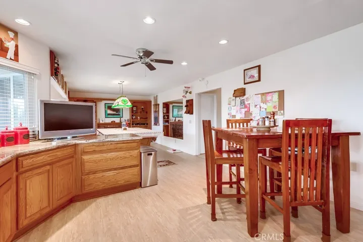Kitchen opens to large Family Room