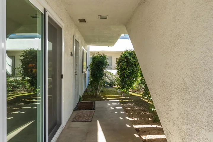 front of unit