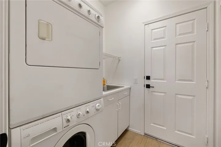 Inside laundry.