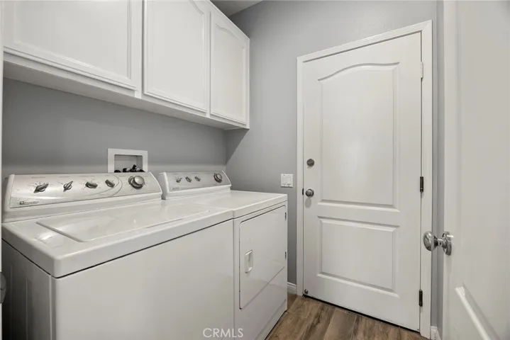 Inside laundry, leading to garage.