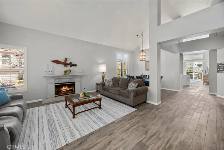 Open Formal Living Room & Dining Room with vaulted ceilings.
