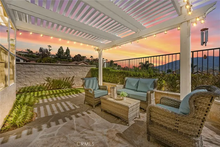 Peace and beautiful entertaining area in the Land of Gracious of Living. Twilight conversion photo.
