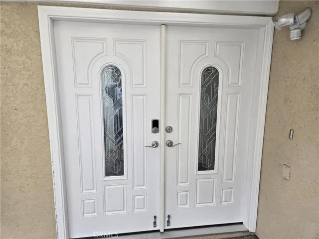 Beautiful French doors with cut glass inserts
