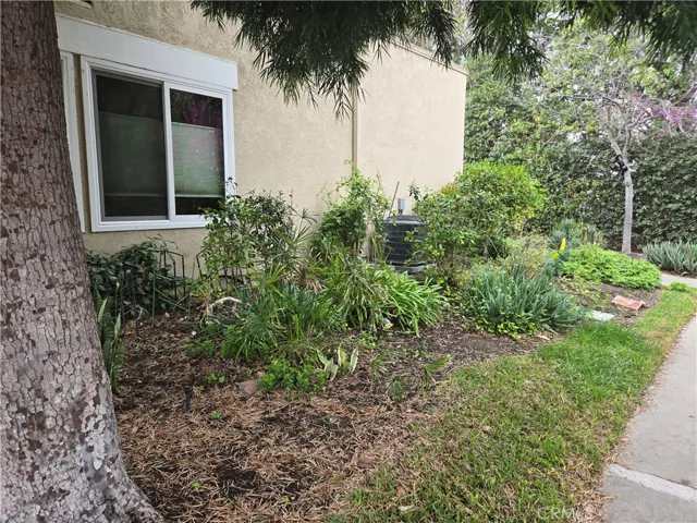 Rear of home along quiet walkway