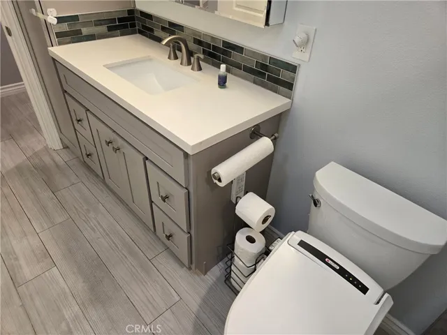 Guest bath w/upgraded "Lotus" commode