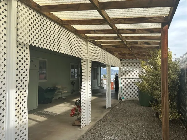 Off carport, side yard.