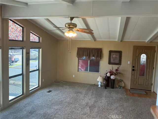 Living rm shows front door