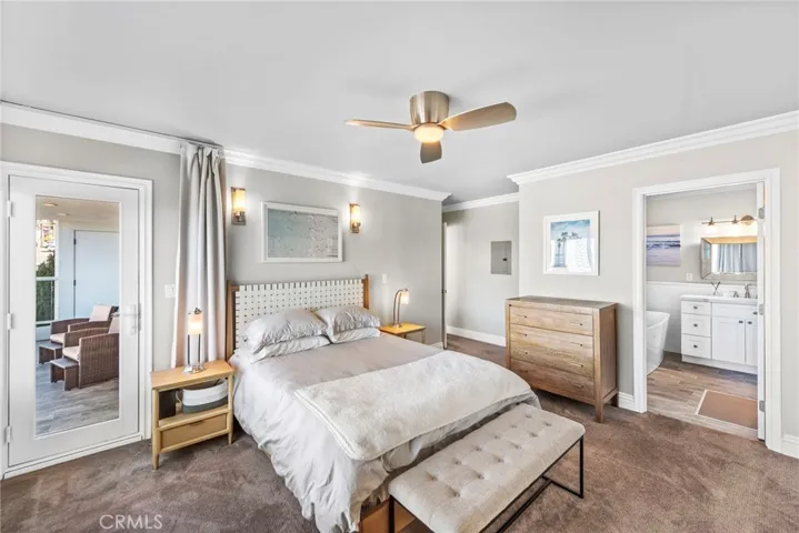 Generously sized primary bedroom with ensuite bath
