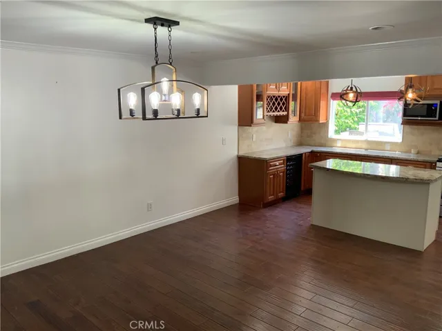 view to kitchen from dining room