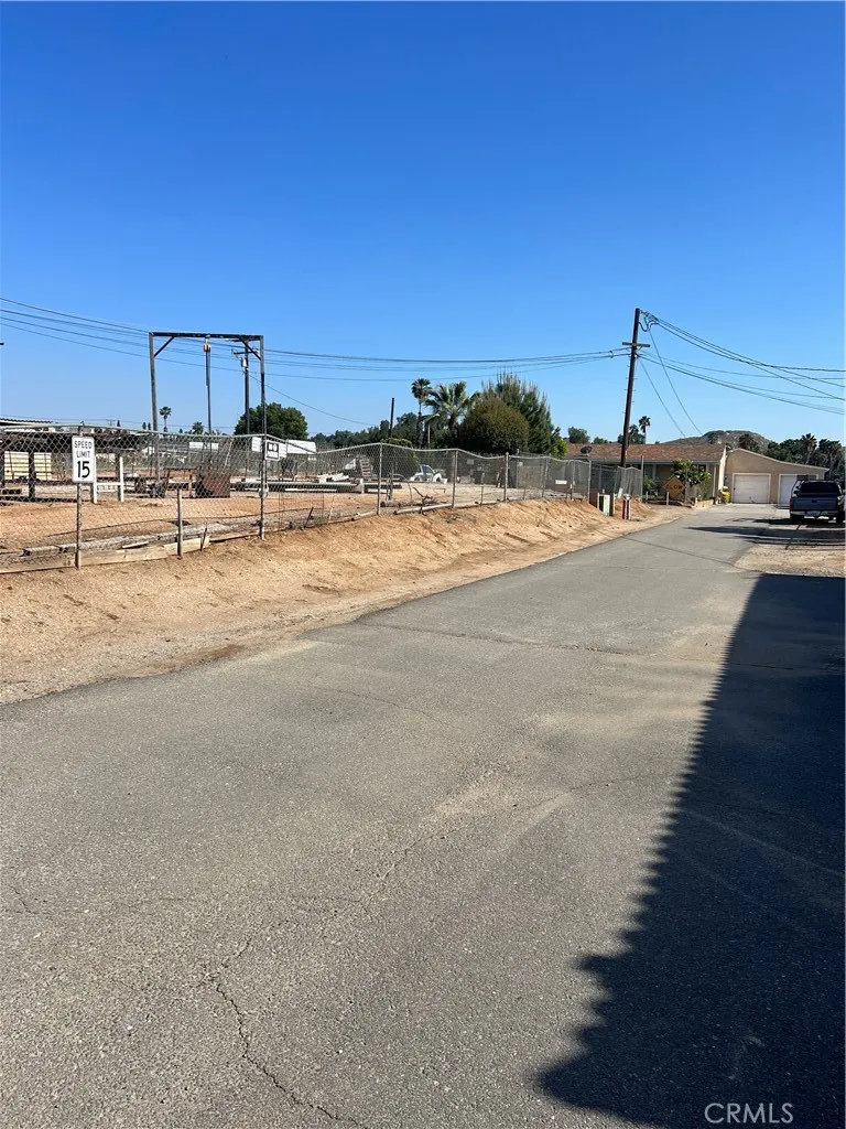 Private road leading to properties