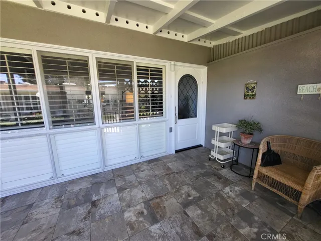 Patio view of front door.