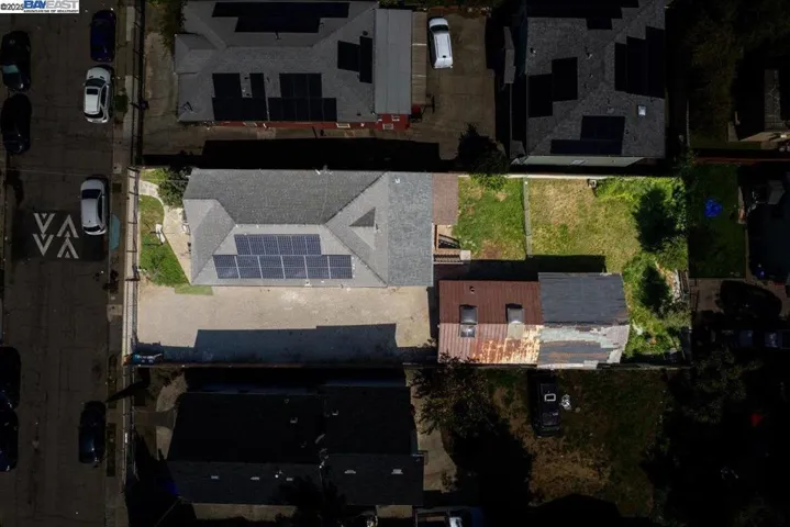 Ariel view of home