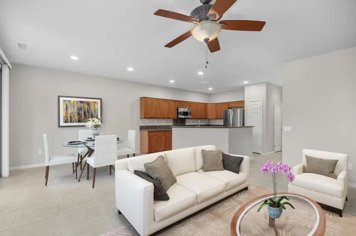 Great Room & Kitchen - Virtually Staged