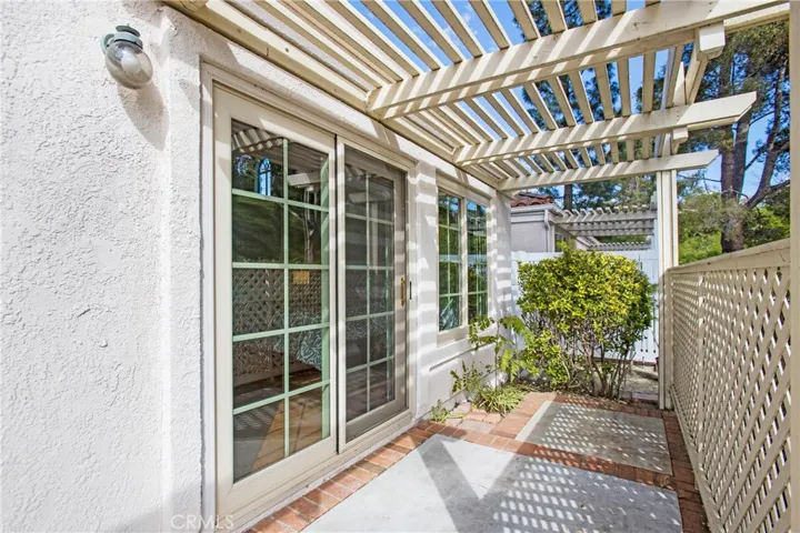Sliding door access to patio from Primary Suite