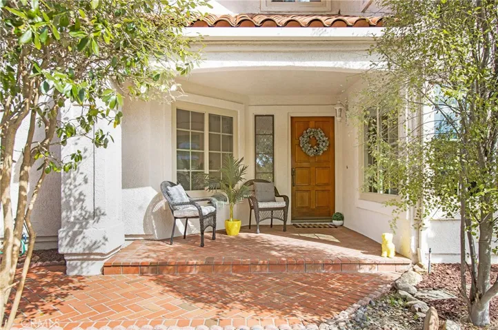 Cozy Front Porch Entry with Herringbone Brick Pavers