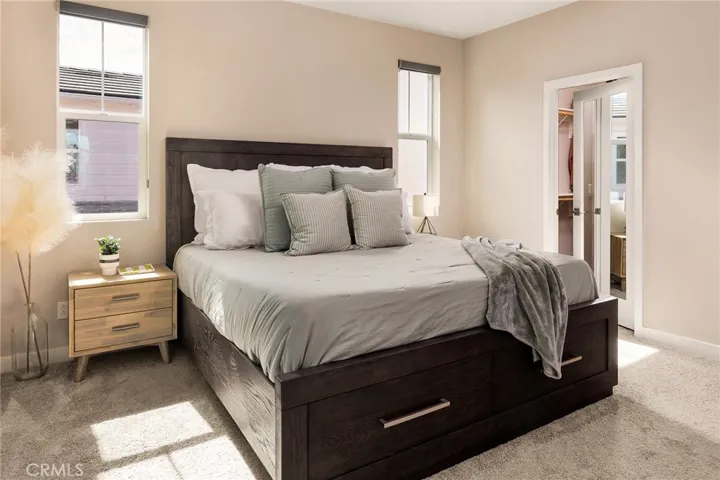 primary bedroom w/ closet view