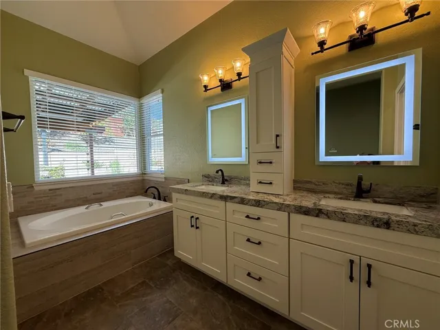 Primary Bath with dual sinks Soaking Tub and Seperate Shower
