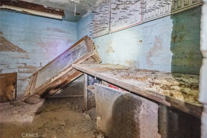 Interior of bombshelter