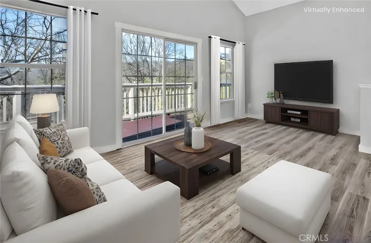 Living room virtually staged