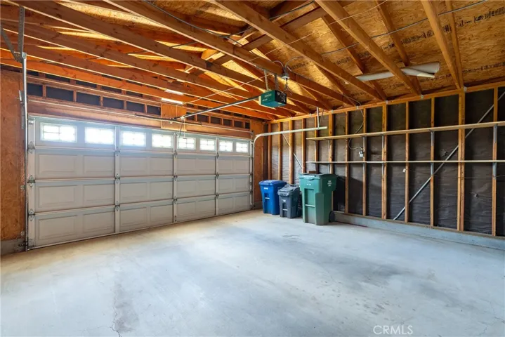 Garage door with automatic opener