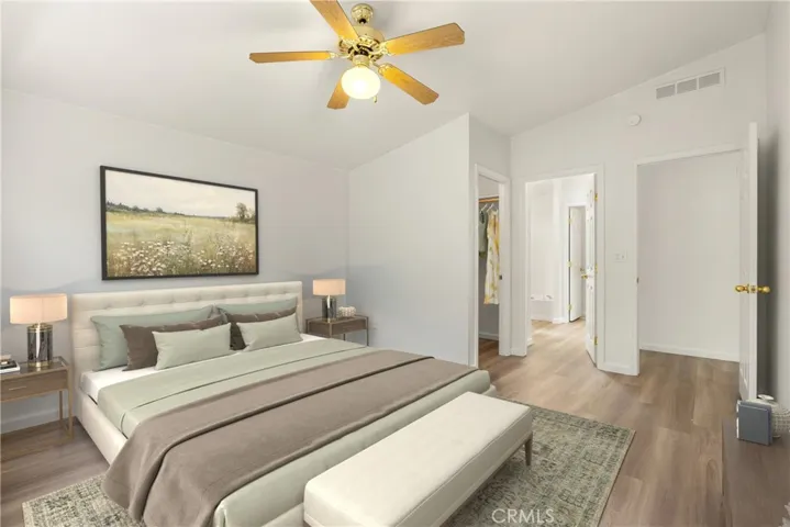 Private retreat-like primary suite (virtually staged)