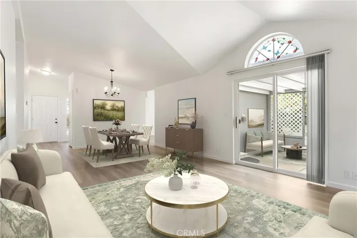 Modern open concept living (virtually staged)