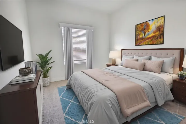 Bedroom shows a staged render for reference purposes only.