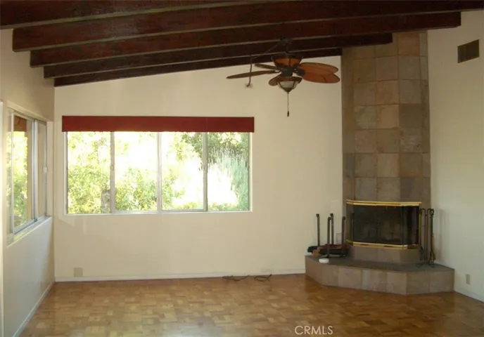 Wood Burning Fireplace in Main Floor Living Room