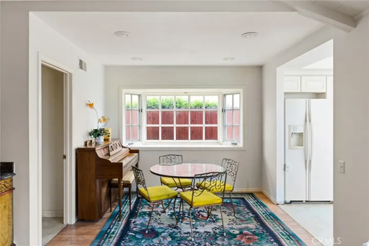 Dining room with bay window