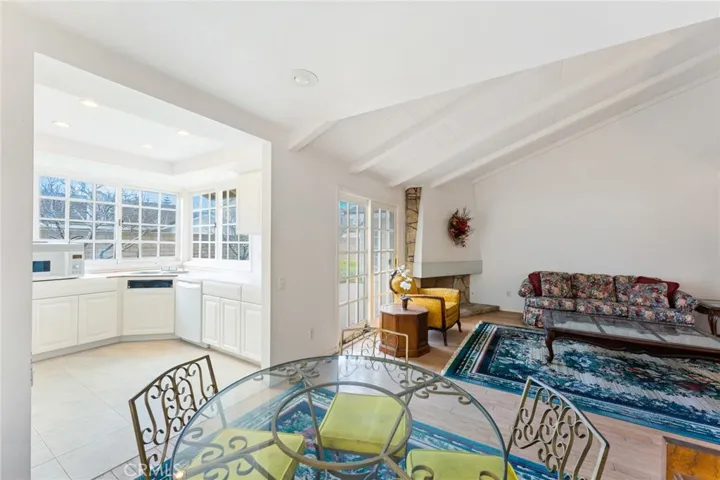View of kitchen from dining room