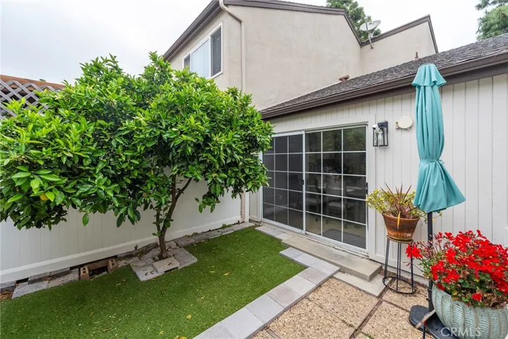 View of patio w/direct access to property