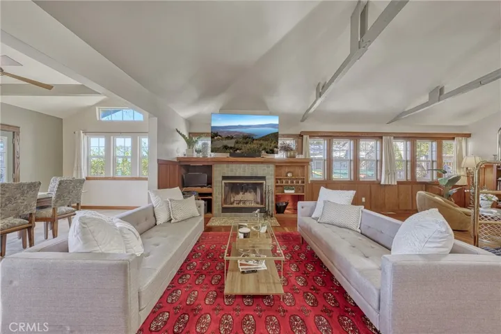 Great room with fireplace