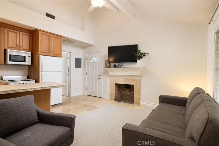 Mother in law suite downstairs/ ADU with fireplace, living area, kitchenette, laundry, bath, walk in closet