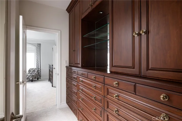 Built-in dresser in primary suite