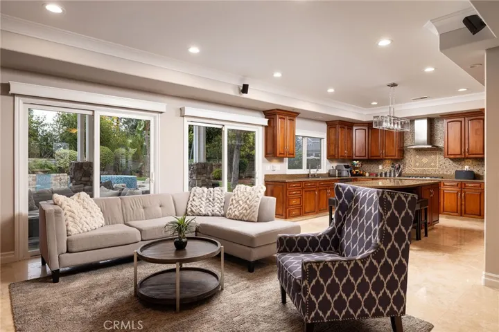 Kitchen open to family room