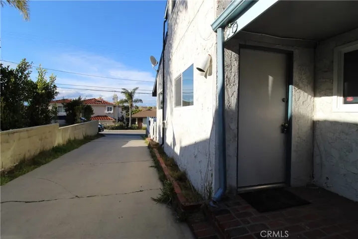 Side entry door from driveway