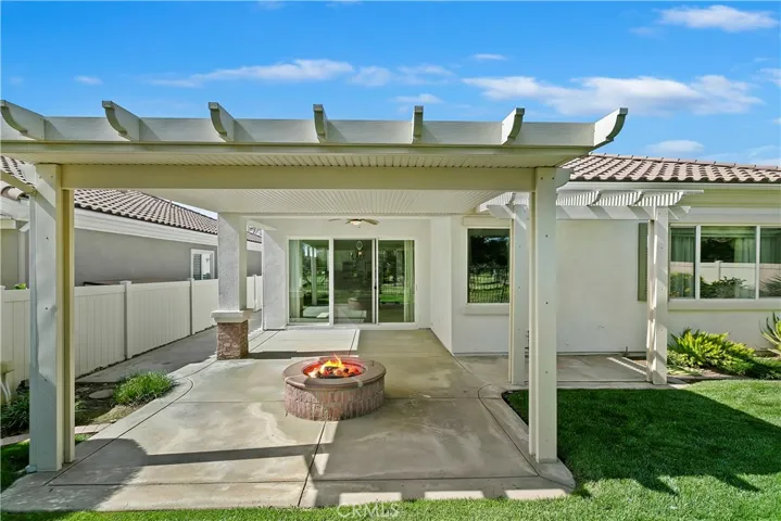 Backyard patio area