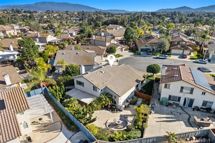 Aerial View of the Property's Backyard