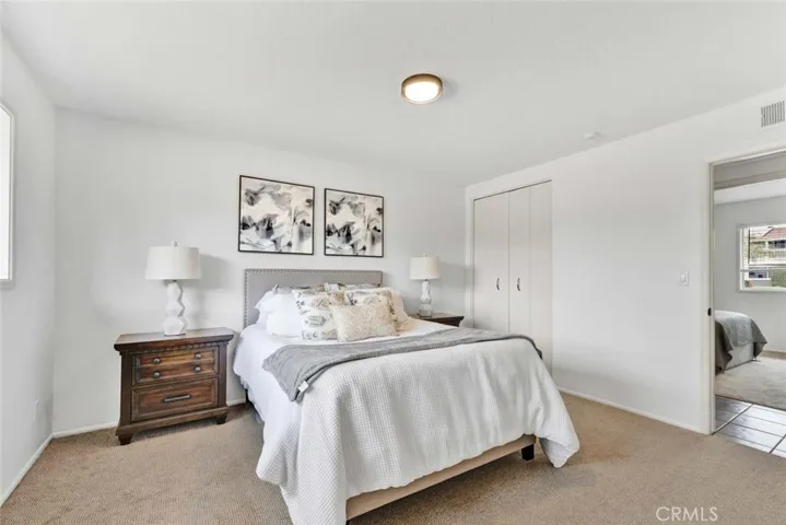 Primary Bedroom with New Overhead Light Fixture