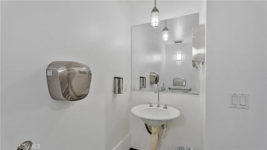 Ground level bathroom.