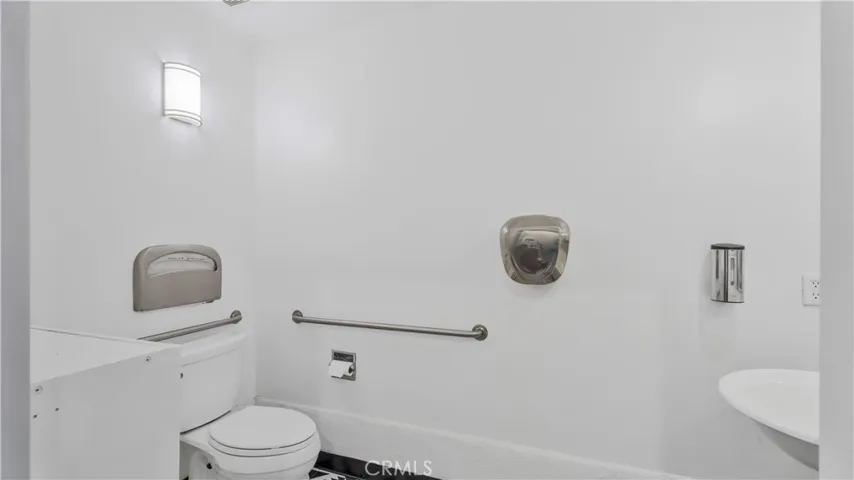 Ground level bathroom.