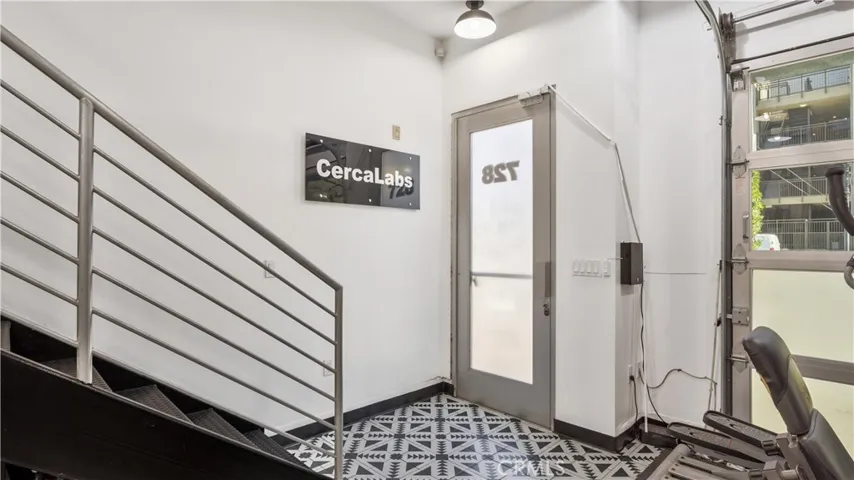 Ground level door to the street.