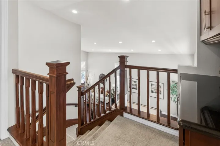The centerpiece of the home is this beautiful craftsman style stair rail.