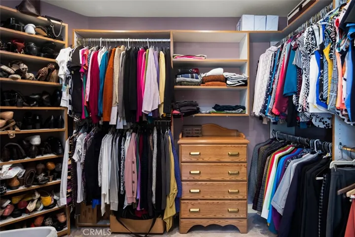 Very large walk in closet in the primary bathroom area.