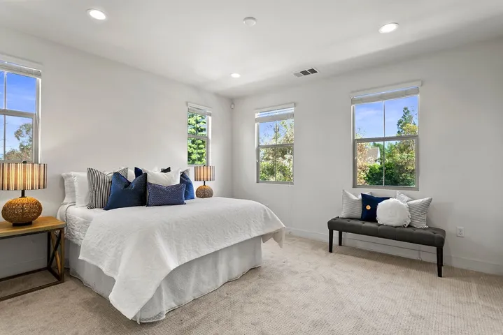 Light streaming through primary suite