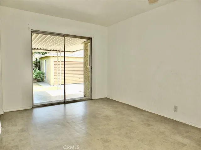 Sliding door to the backyard.