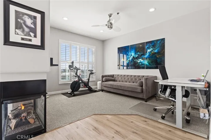 Separate den/office area.