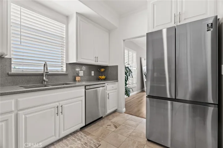 Tiled Floor in Kitchen.