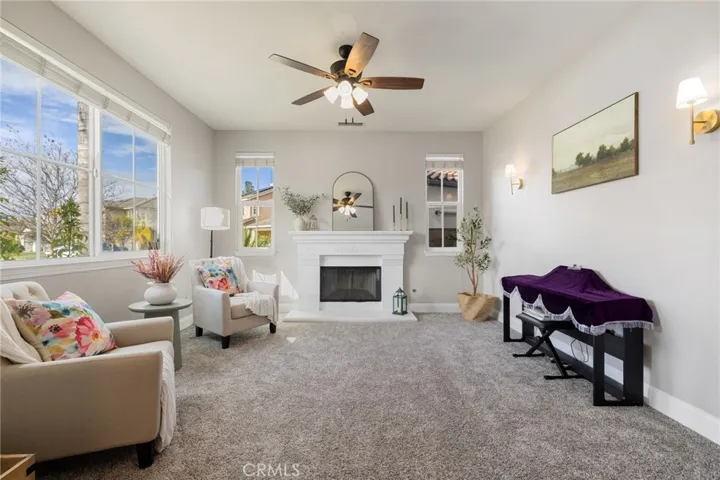 Living room with gas fireplace