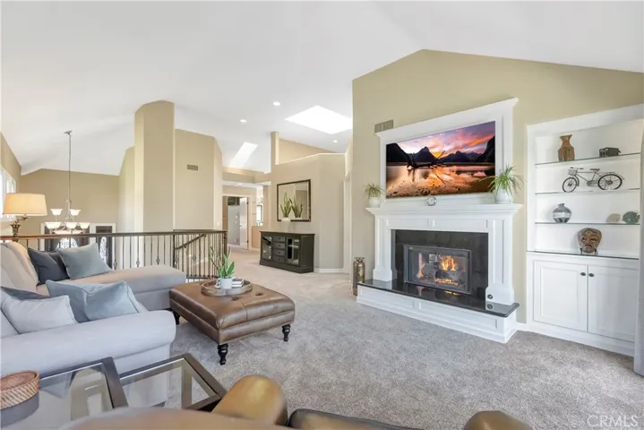 Stunning open living space with soaring cathedral ceilings